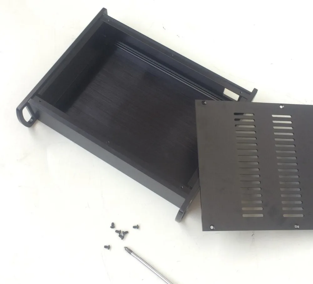 フルアルミニウムプリアンプエンクロージャ/アンプシャーシ AMP ボックス 320 ミリメートル * 70 ミリメートル * 248 ミリメートル 3207B