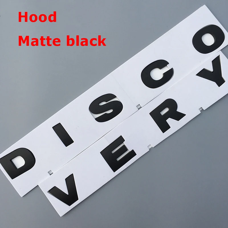 Glossy Black Red Grey Silver Letters Emblem Badge Car Styling Refitting Hood Rear Trunk Logo Sticker for Land Rover DISCOVERY 4