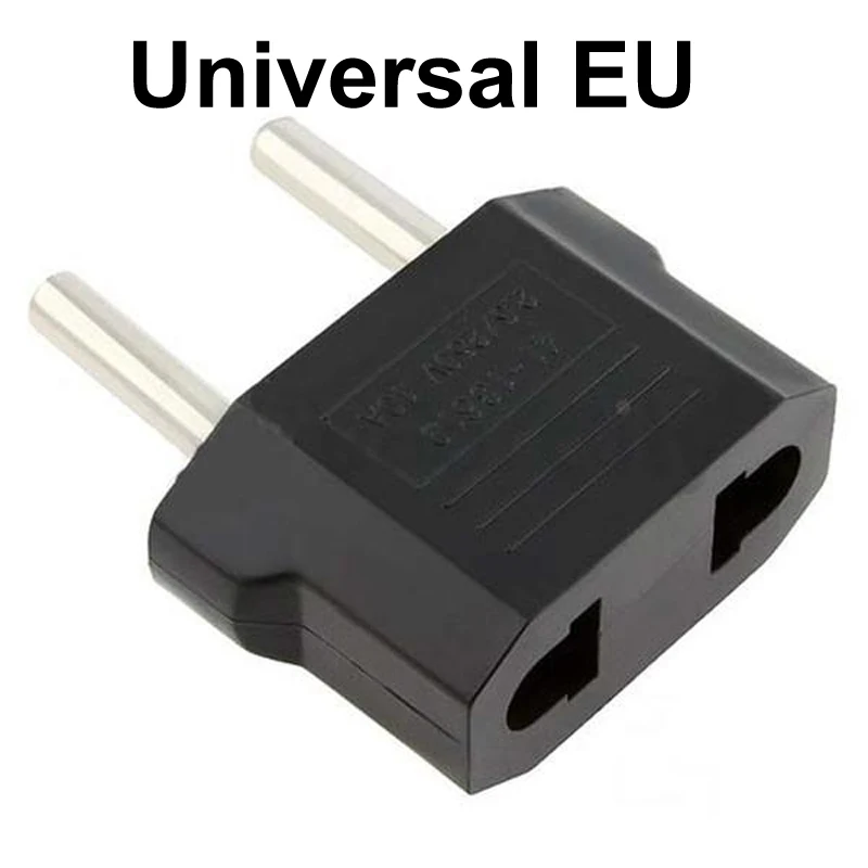 1Pc EU/US/AU Plug Adapter 2 Pins to EU 2 Round Pins Plug Socket Input AC 110V-250V 10A Travel Plug Converter Power Adapter 220V