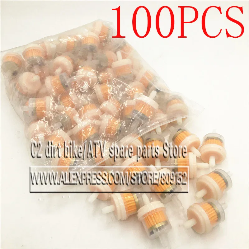 100Pcs ENGINE INLINE GAS Magnetic FUEL FILTER with Magnet 1/4