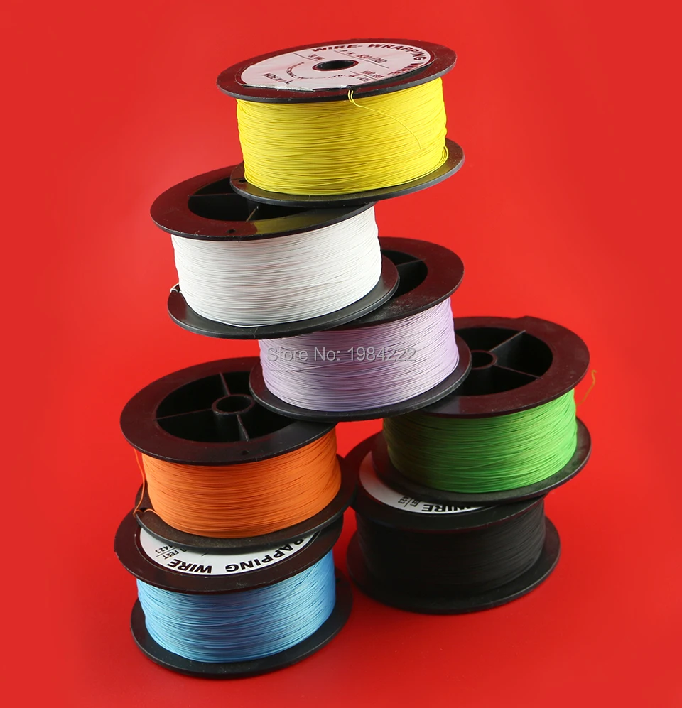 Ocgame 10ピース/ロットマルチ色のpcb溶接はんだケーブル柔軟な30AWGワイヤーラッピングラップ1000Ft