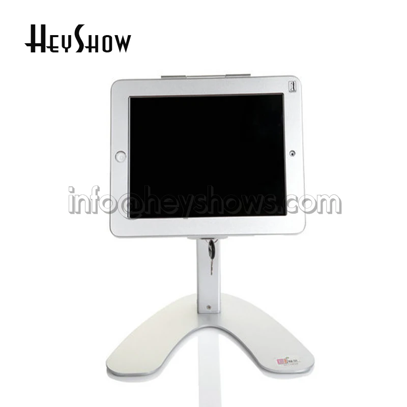 Metal Anti-Theft Device Case with Lock - Computer Alarm Holder Security Display Stand for iPad 2 3 4 Air Tablet