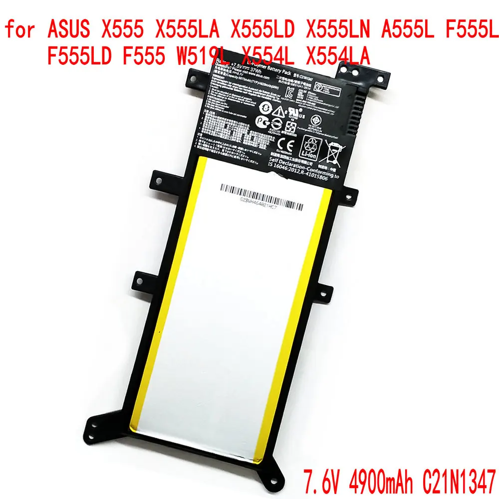 

Original C21N1347 Laptop Battery For Asus X555 X555L X555LD X555LF X555LA X555LB X555LI X555LJ X555LN F555A F555U A555L K555L