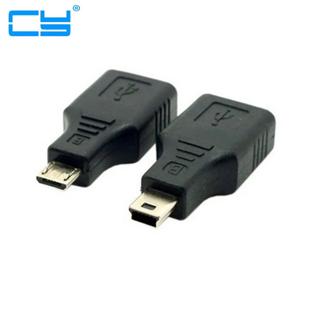 2pcs Micro & Mini USB to USB Female OTG Host Adapter for Cell phone Tablet Connected Flash Disk Mouse