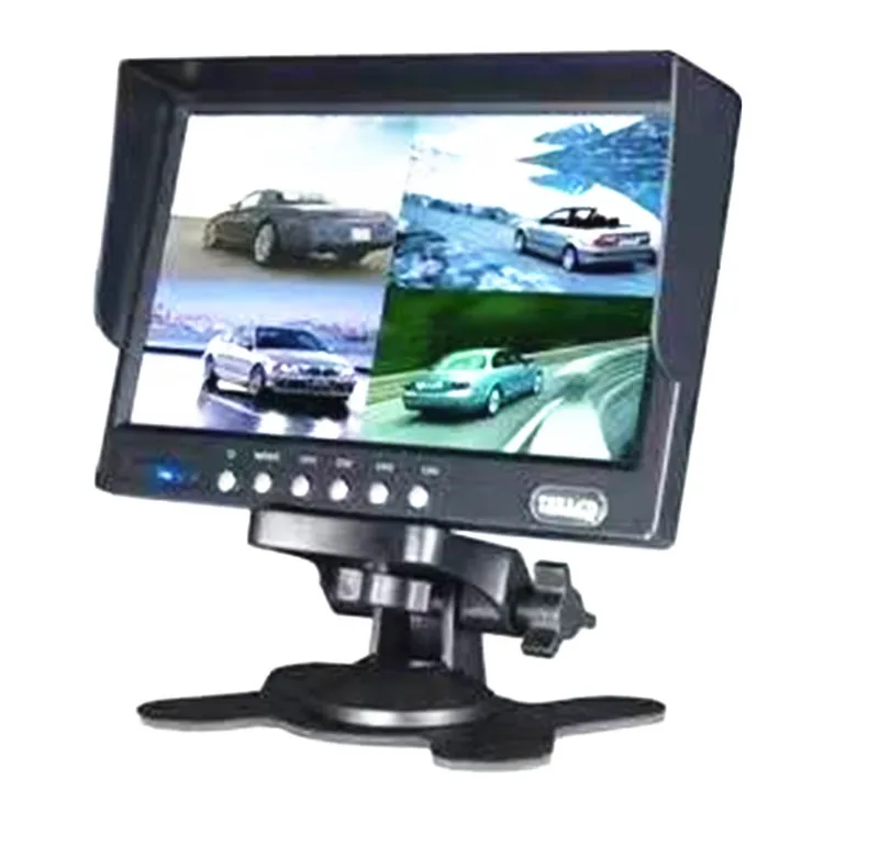 7 Inch 4CH 4 Picture Display  LCD Monitor For CCTV Camera