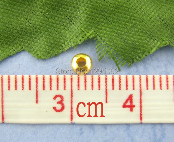 5000Pcs Spacer Beads Smooth Round Ball Alloy Gold Plated For Charms Necklaces Jewelry DIY Findings 3mm