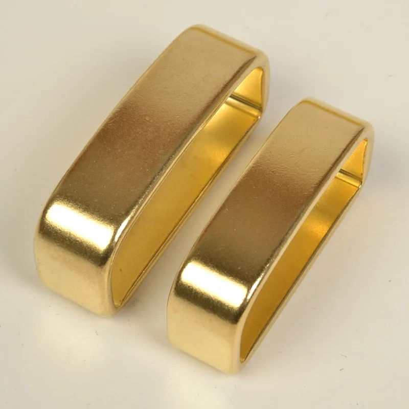 Spedizione gratuita Anello per cintura in ottone massiccio per cintura da uomo Anello per fibbia per cintura in ottone/Keeper Accessori in metallo