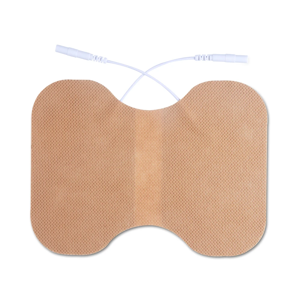 2 Pieces Replacement TENS Unit Electrodes Pads Large Electrodes With Plug Hole 2.0mm For TENS/EMS Machines For Back Waist Pain