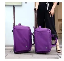 Oxford Trolley bags on wheels wheeled bag carry on Rolling luggage Bags cabin size Baggage suitcase for women Men Tavel totes