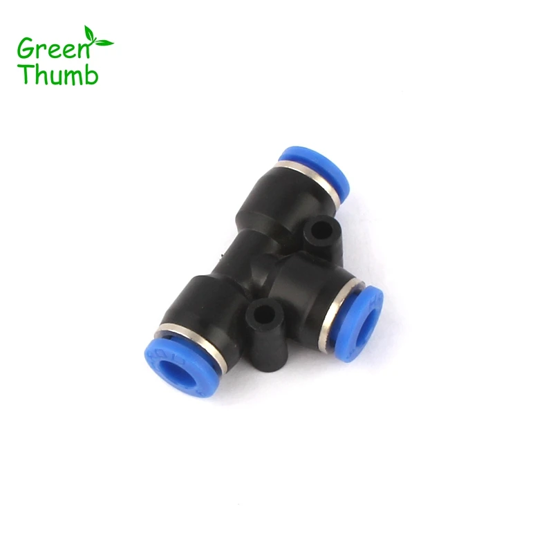 35pcs 6mm/8mm Hose Quick Connector Horticulture Mist Spray 3-Way Adapters Pneumatic Air Hose Fittings High Pressure Mist Parts