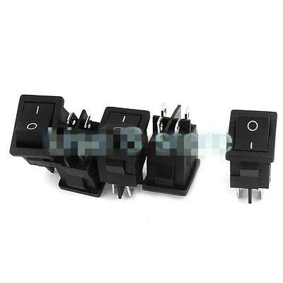 5pcs KCD1-104 AC 10A 125V 8A 250V 2 Position 4 Pin Panel Mounting DPST Rocker Switch