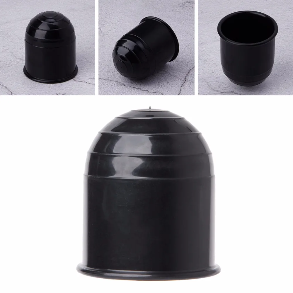 1Pc Universal 50MM Car Auto Black Plastic Tow Bar Ball Cover Cap Hitch Caravan Trailer Towing Bars Towball Protect