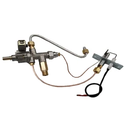 Earth Star Europe Standard Main Gas Control Valve System Assembly Kit with igniter pilot burner for Indoor Steak Oven Stove