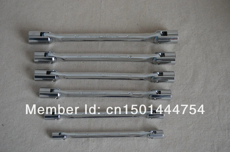 New 6PCS/set Double End Swivel-Socket Wrench tools Activity sockets set tools manufacturer 8*9, 10* 11, 12*13, 14*15,16*17,18*19