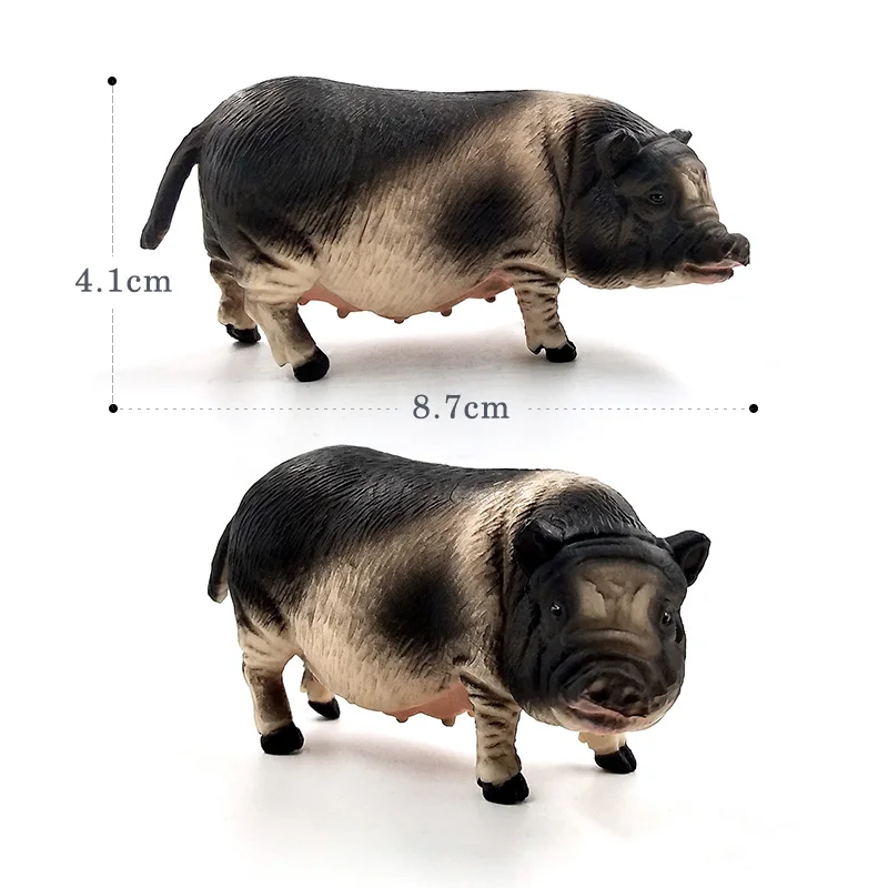 농장 시뮬레이션 동물 모델 멧돼지 돼지 액션 장난감 피규어, 플라스틱 공예 장식, 교육용 최고의 크리스마스 선물, 어린이용