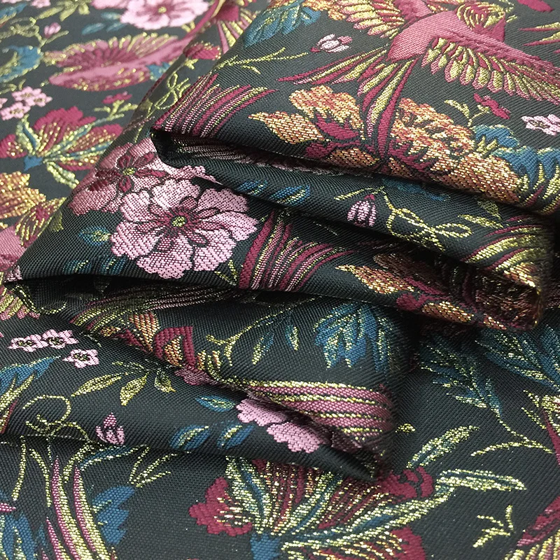 HLQON High quality yarn dyed brocade jacquard fabric used for dress women clothing patchwork tissue