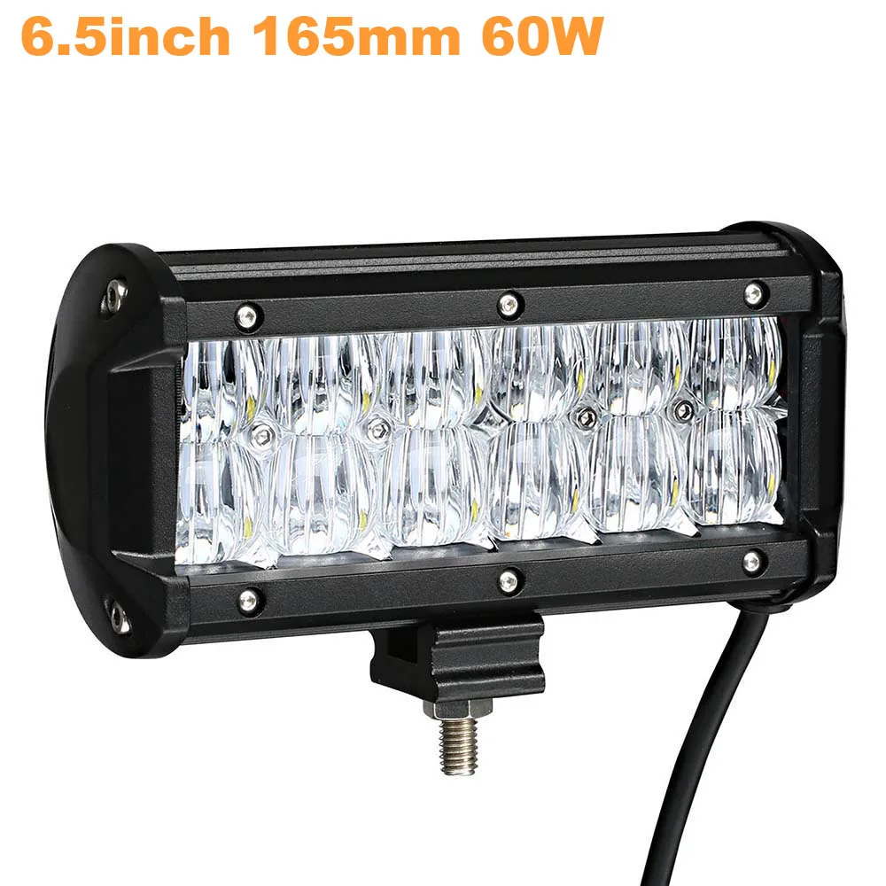 Weketory 4 6.5 9.3 12 17 Inch 30W 60W 90W 120W 180W 5D LED-werklampbalk voor auto Boot Off Road 4WD Truck Auto SUV ATV 12V 24V