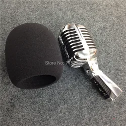 빈티지 마이크 공 모양 폼 커버, 클래식 마이크, 윈드 스크린, 내부 크기 60*98mm, 고품질