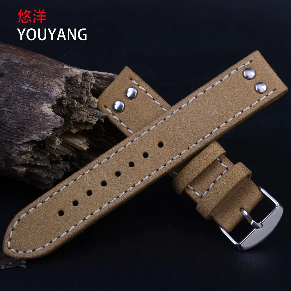 Genuine Leather for H-a-m-i-l-t-o-n watchbands men's watchband straps  20mm 22mm with Pin buckle