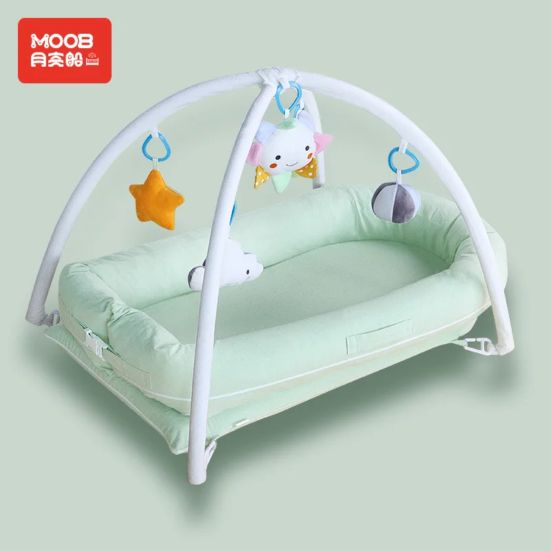 Cama biónica portátil para recién nacido, cuna de dibujos animados, para primavera y verano