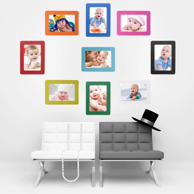 DIY Colorful Magnetic Picture Frames Fridge Refrigerator Magnet Photoframe