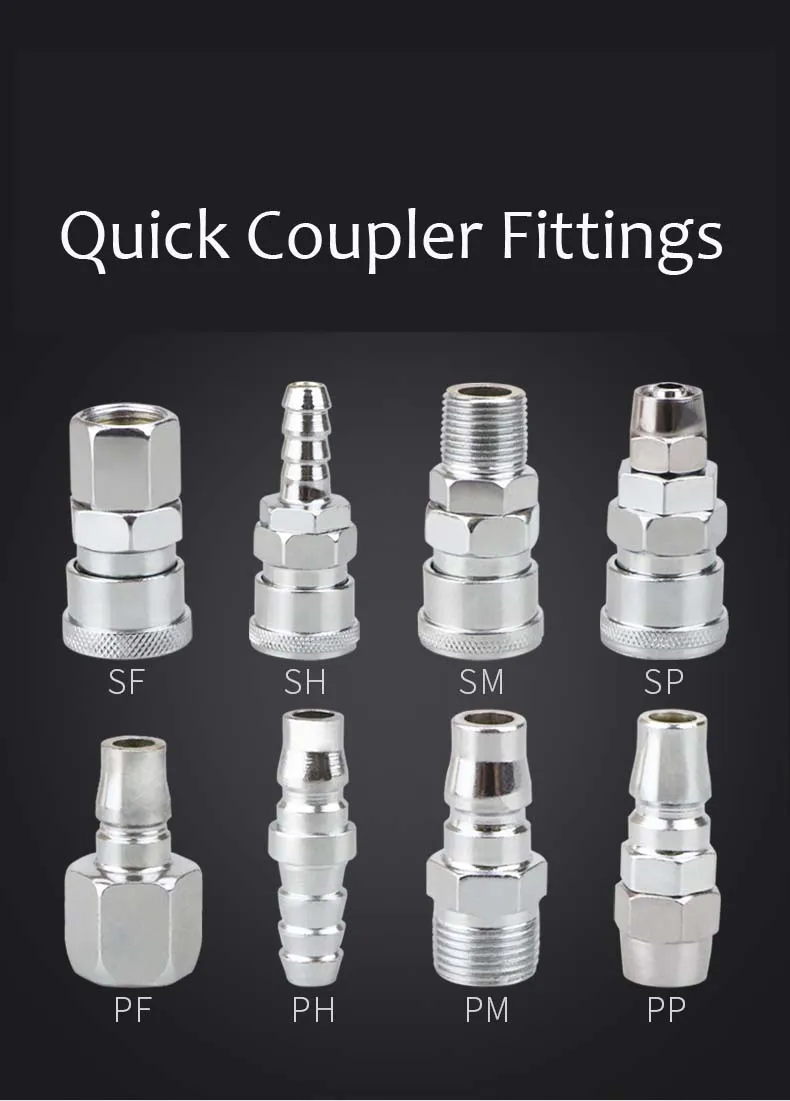 1PCS Air Pneumatic 1/4 "3/8" 1/2 "formato del Filetto SF 20 SF 30 SF 40 connettore Femmina attacco rapido Adattatore Per Tubi