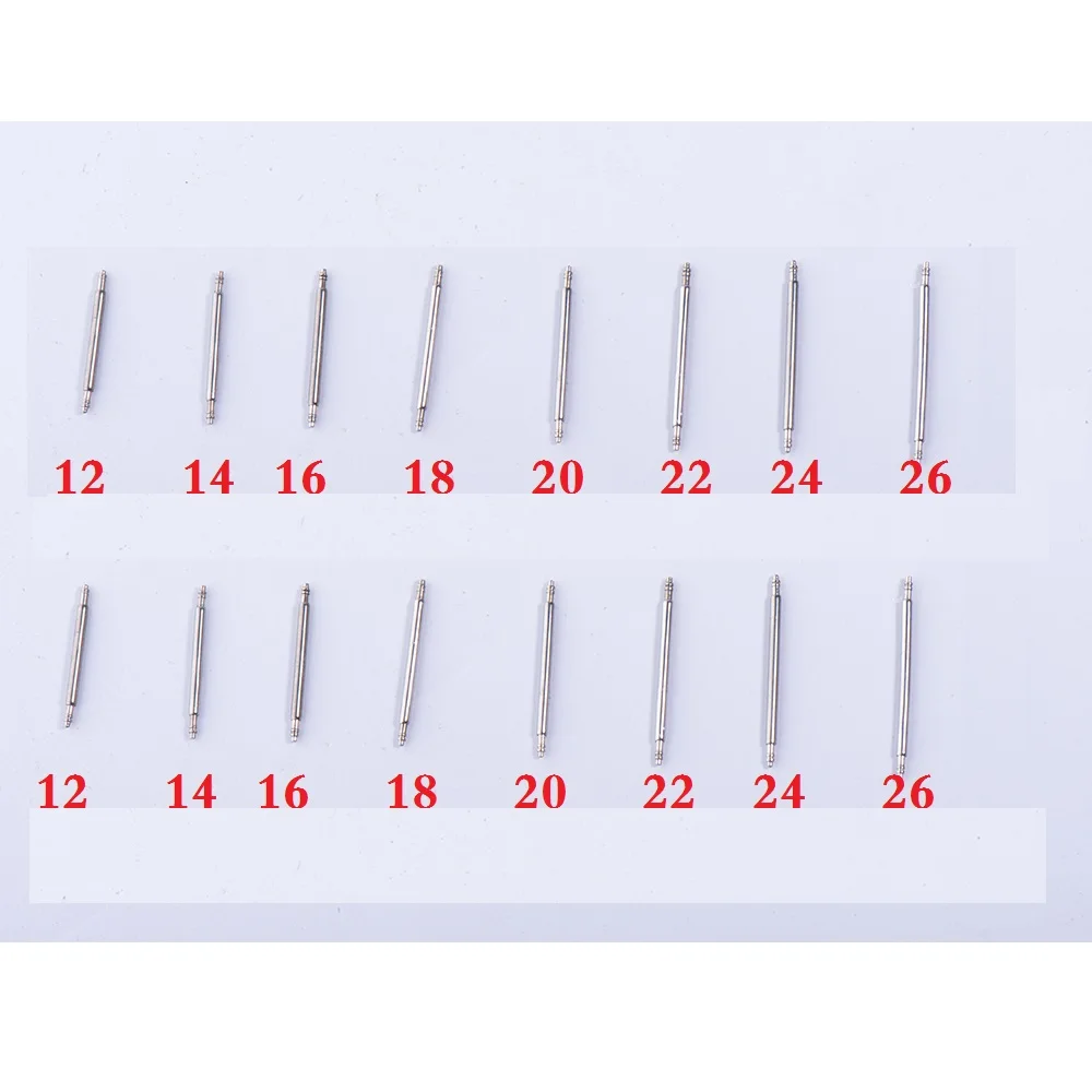 MR NENG100pcs/bag 12 14 16 18 20 22mm 24 26 28mm Stainless Steel Watch for Band Spring Bars With Strap Link Pins Remover Durable