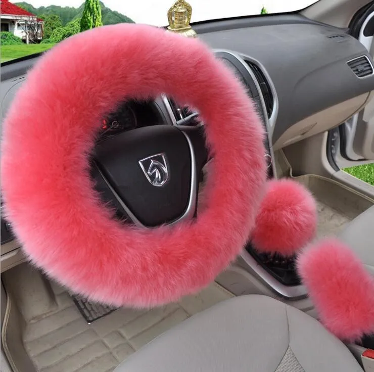 Coprivolante Auto Morbido Peluche Simil ,Pelo Universale Nero