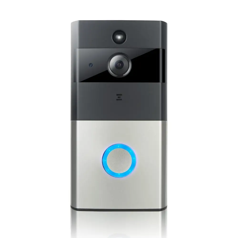 Wireless Visible TalkBack Doorbell with 720P Camera PIR Sensor Dingdong Ring with One-Button WIFI Connection and Free Mobile APP