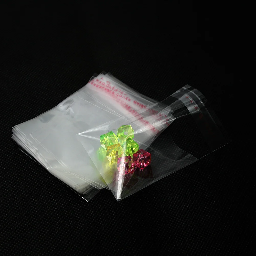 200pcs Clear Mini Small plastic bags for jewelry 5X7cm Self Adhesive Seal OPP Package bag PDC02-01CL