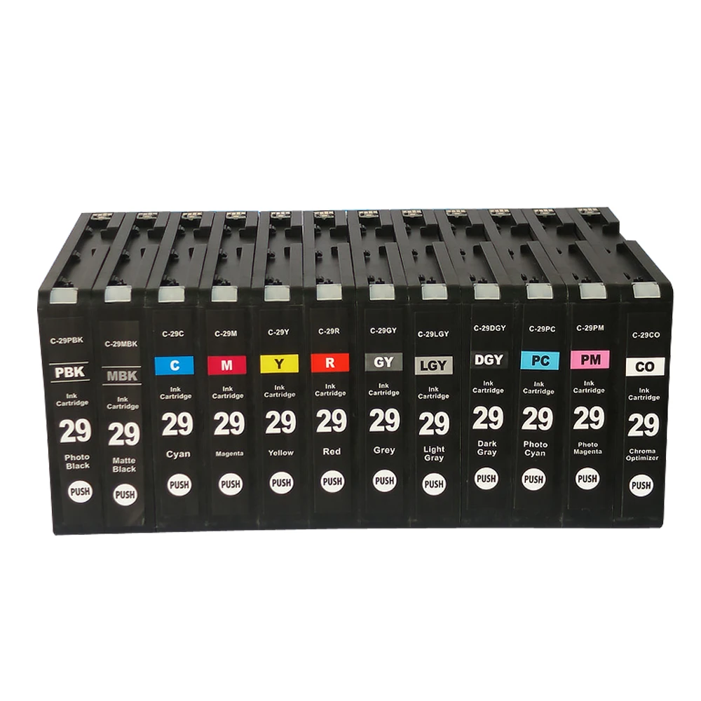 INK WAY NON-OEM 24PCS 2sets PGI-29 PGI29 PGI 29 compatible ink cartridge for canon PIXMA PRO-1 Printer , with chip , pigment ink