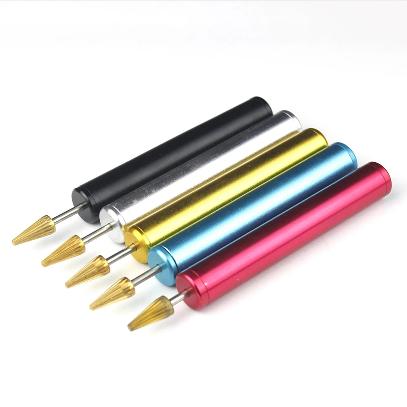 1 X Lederen Rand Olieverf Pen Rand Dye Roller Pin Applicator Messing Hoofd Top Gemakkelijk Schoon Leathercraft Gereedschap 5 kleuren Beschikbaar