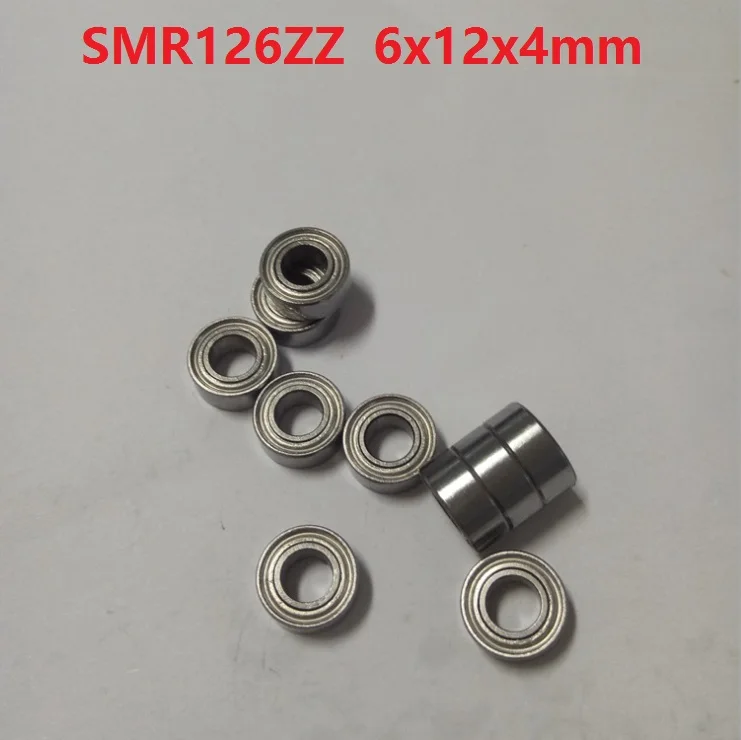 

50pcs/lot ABEC-5 SMR126ZZ SMR126 ZZ Stainless steel ball bearing Miniature 6x12x4 mm Shielded Deep Groove Ball Bearing 6*12*4mm