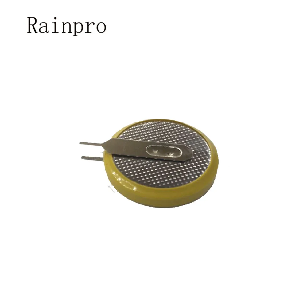 Rainpro 10 sztuk/partia CR2032 przycisk baterii pionowe spawania pin 3V 2 pins