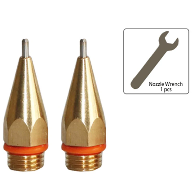 HOT-Glue gun nozzle2Pcs 1Mm Aperture Diameter Hot Melt Glue Nozzle 1.0X40Mm Copper Nozzle With Nozzle Wrench Interchangeable