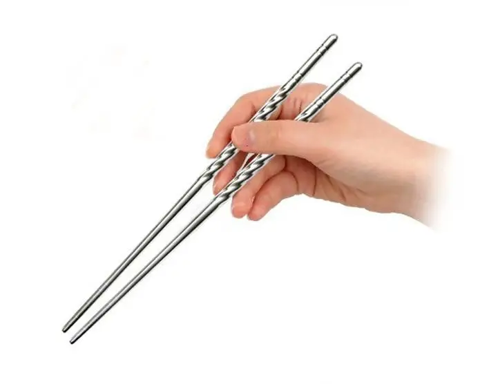 2000pair hot sale Chinese Stylish Non-slip Design Chop Sticks Stainless Steel Chopsticks SN1216