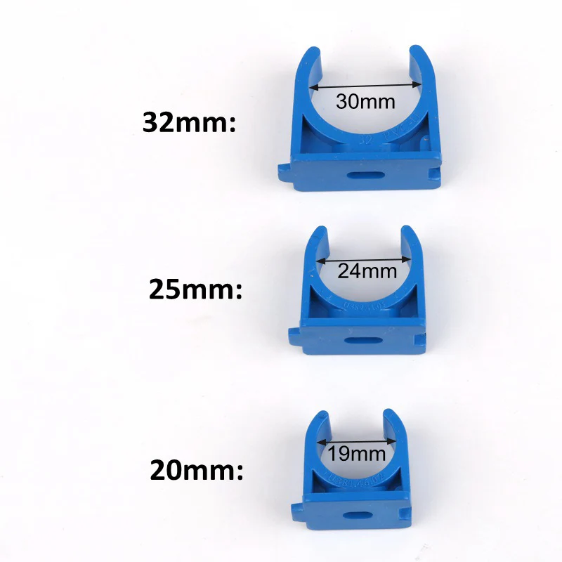 10pcs 20mm 25mm 32mm 40mm 50mm PVC Pipe Clamp Water Pipe Support Garden Irrigation System Tube Fittings