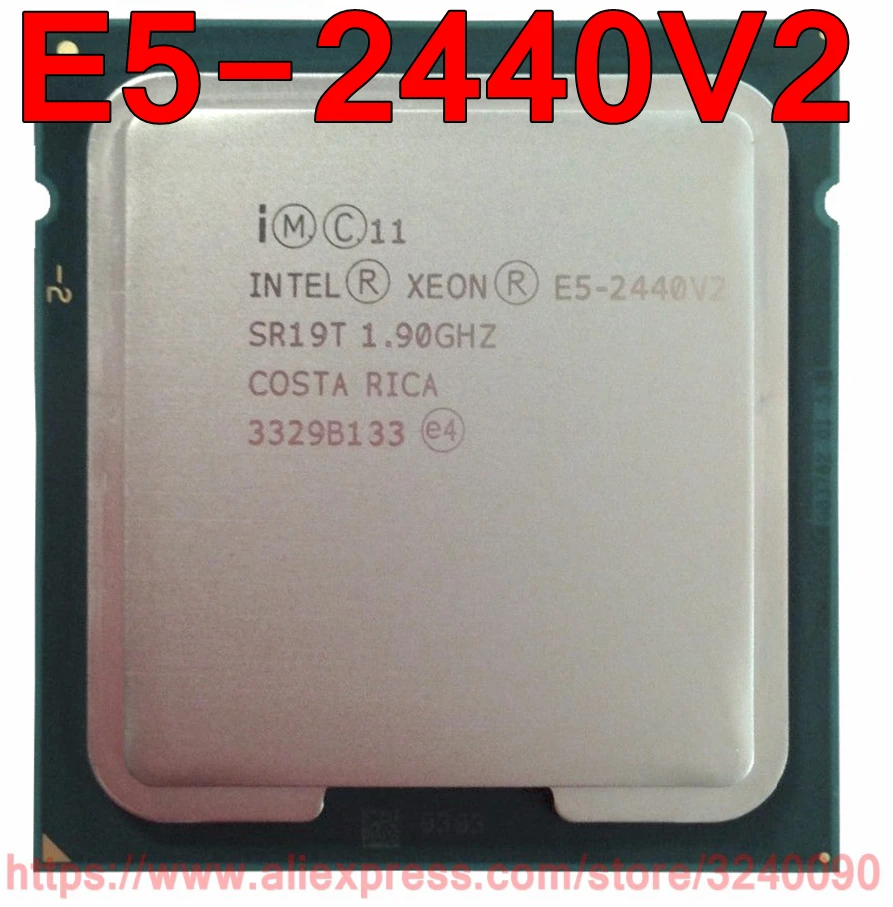 Intel Xeon CPU E5-2440V2 SR19T 1.90GHz 8-Core 20M LGA1356 E5-2440 V2 processor E5 2440V2 2440 v2 free shipping speedy ship out