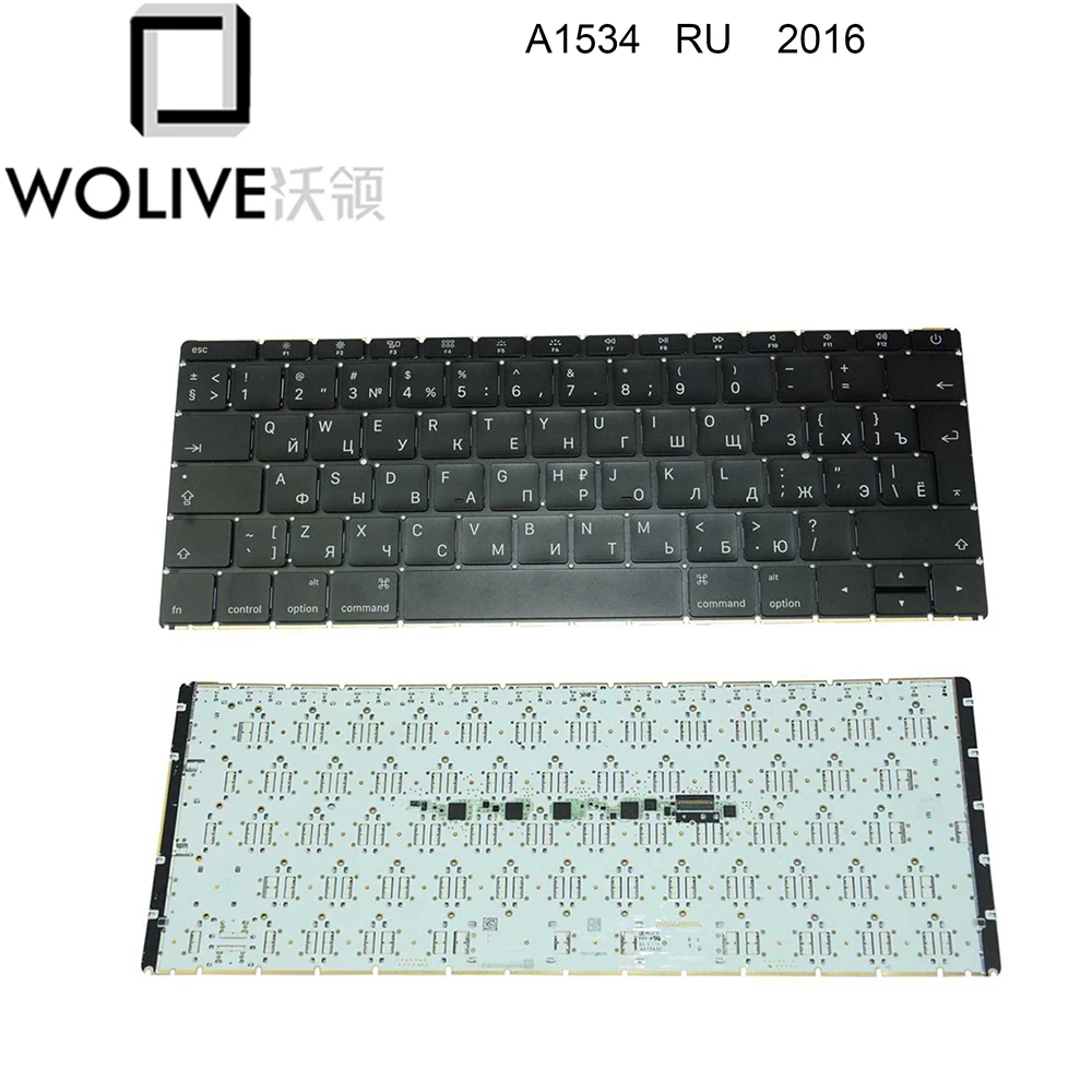 

Wolive Genuine Russian keyboard for MacBook Retina 12" A1534 RU Keyboard 2016