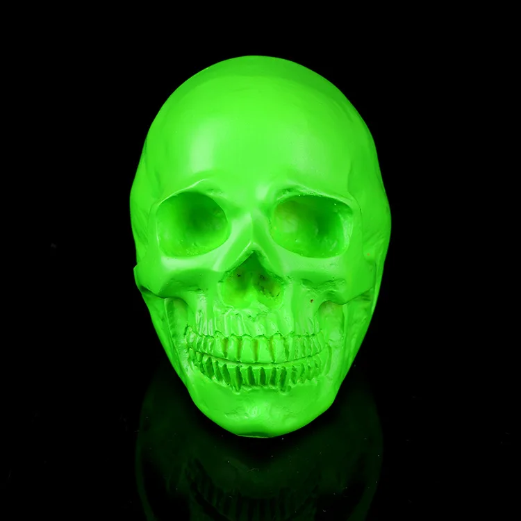 Halloween Items Home Decorations Medicine Teaching Resin Skulls New Hot Products Green Skull