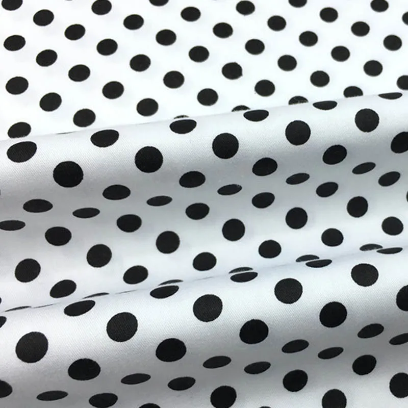 100% cotton twill textile black gray stars black white polka dot 0.8cm fabrics for DIY bedding handwork quilting patchwork craft image 6