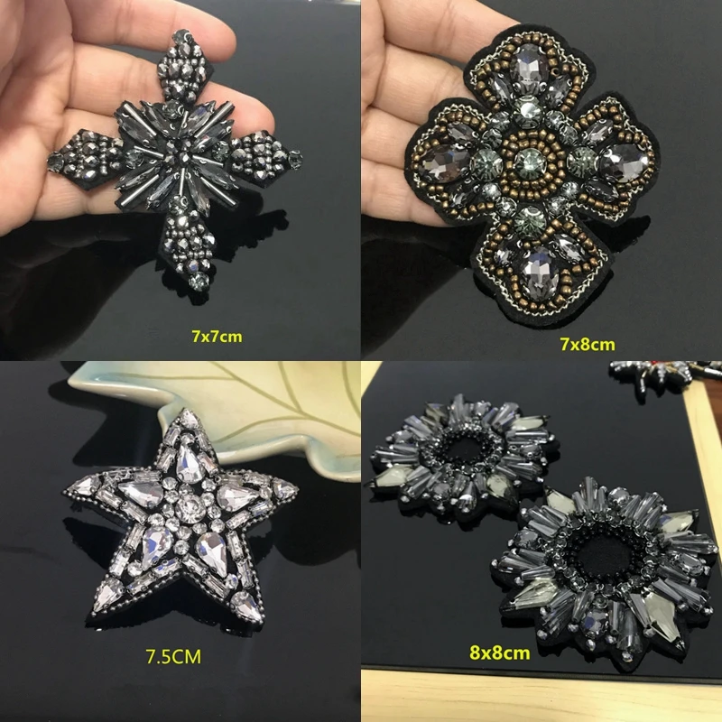 Rhinestone Star Cross Patches Creative Decorative Clothing …