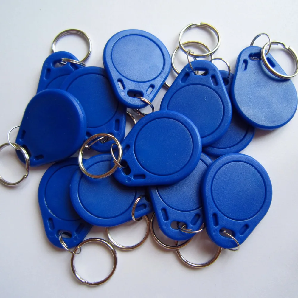 100PCS Blue IC Identification Door Entry Access Key Keyfob Card 13.56MHZ free shipping