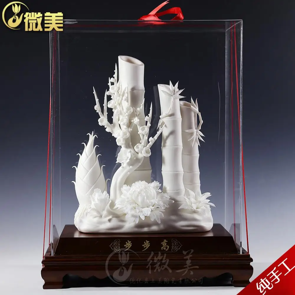 Dehua BBK ceramic white porcelain flower ornaments Home Furnishing jewelry fashion modern furnishings decorations