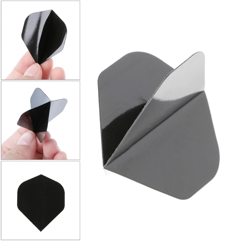 Dart Flights Accessories 30 Pcs/Set High Quality Simple Pure Black PET Dart Flights dropshipping