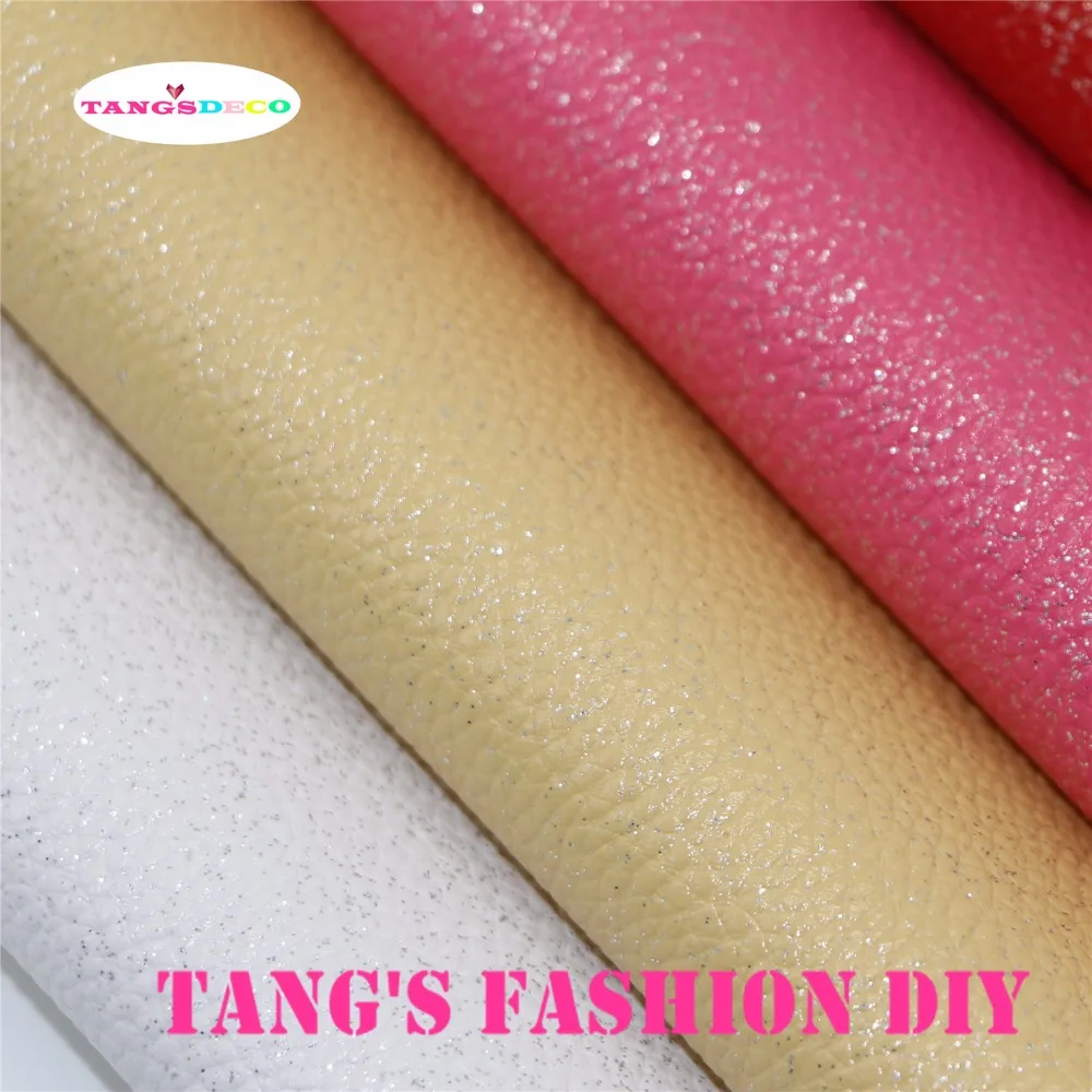 10pcs---20X22CM DIY Hair Bow Material High Quality Glitter Embossed PU Synthetic Faux Leathers