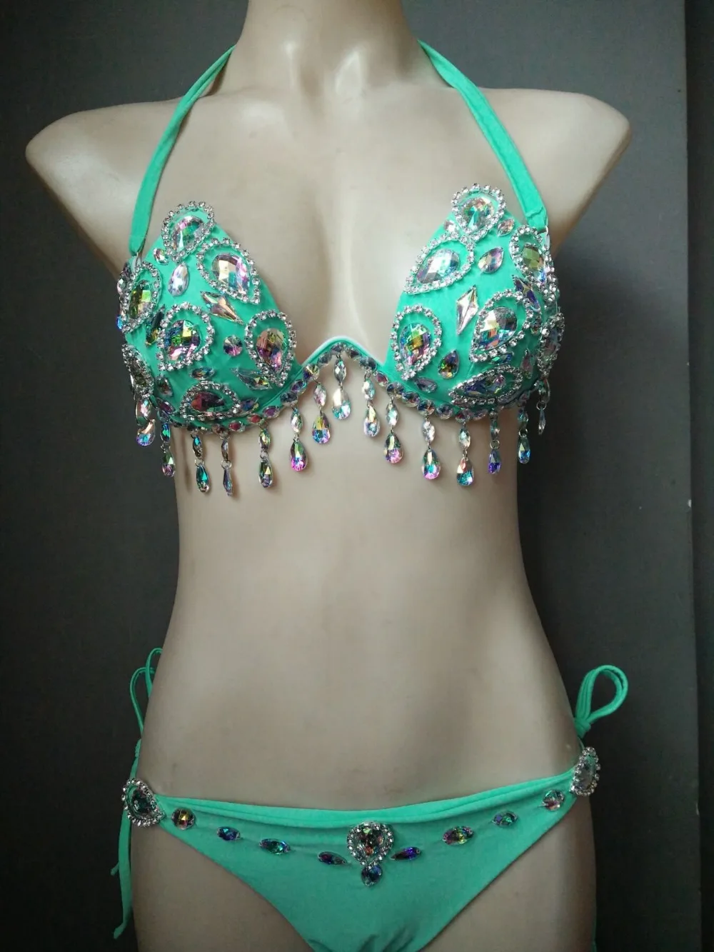 2018 venus wakacje frędzle diament bikini set sexy kobiety stroje kąpielowe nowy disign rhinestone strój kąpielowy push up strój kąpielowy biquini