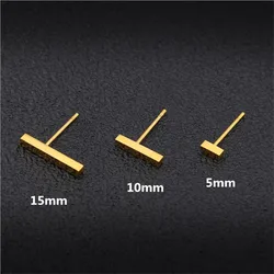 PE75 Titanium Brief Stud Earrings 316l Stainless Steel Earring IP Plating No Fade Allergy Free Good Quality Jewelry