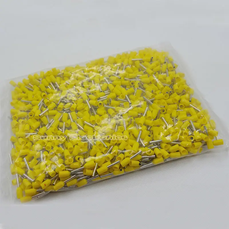 E1508 1000pcs 16 AWG 1.5mm2 Insulated Cord End Terminal Wire Ferrules