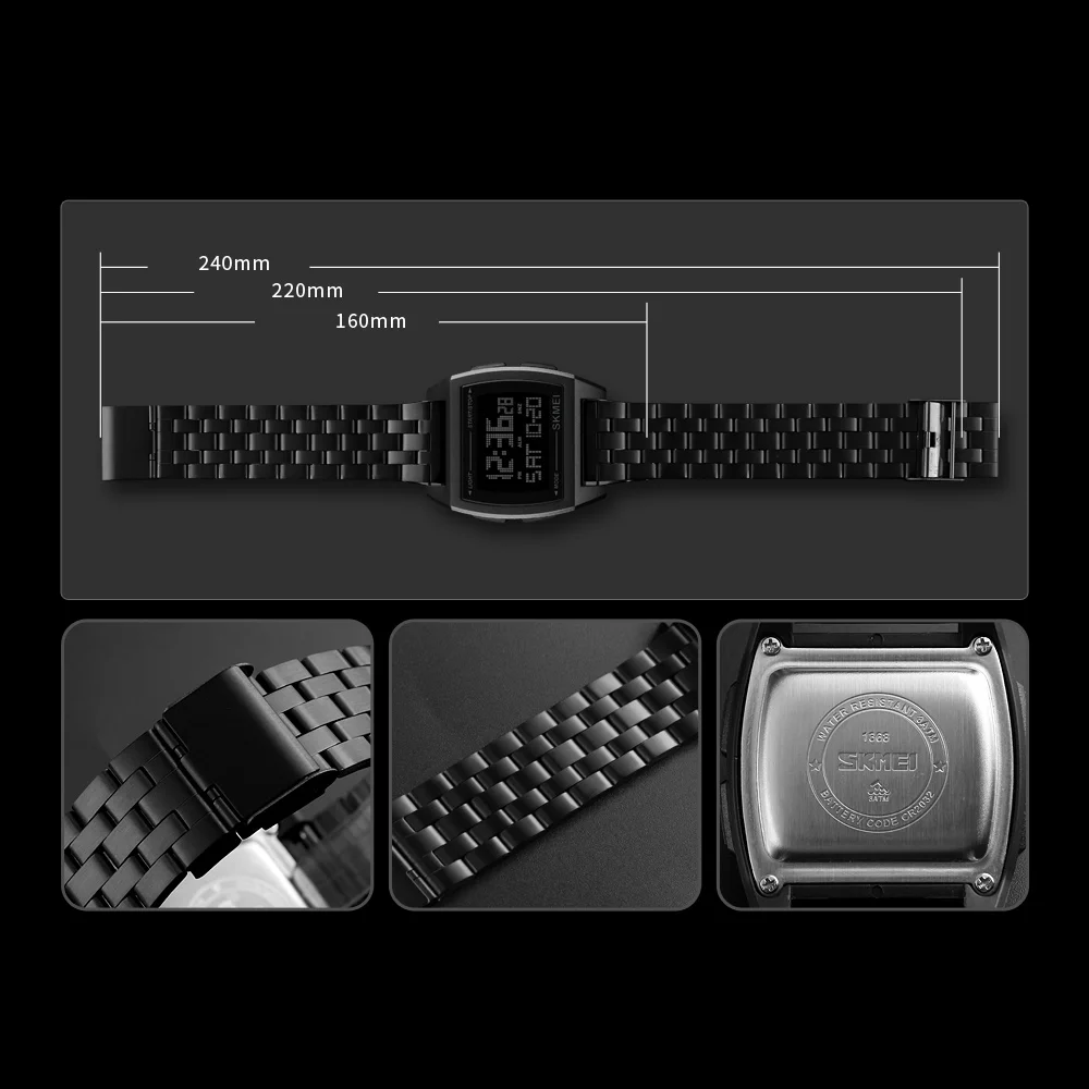 SKMEI Military Sports Watches LED Digital Electronic Watch Waterproof Mens Watches Top Brand Luxury Male Clock Relogio Masculino